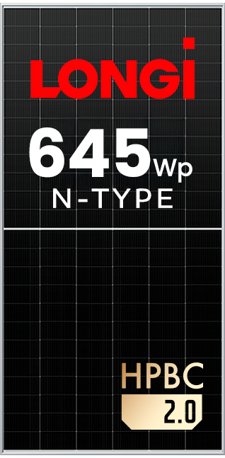 MóDulo Longi 645wp Monofacial N-Type Ef. 23.9% (Lr7-72hvh-645m